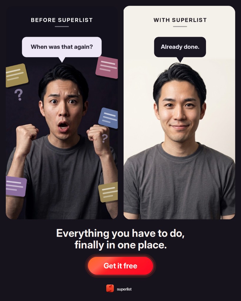 Superlist paid social creative